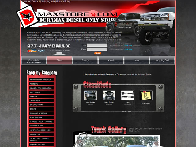 Duramax Diesel Only Store Screencap